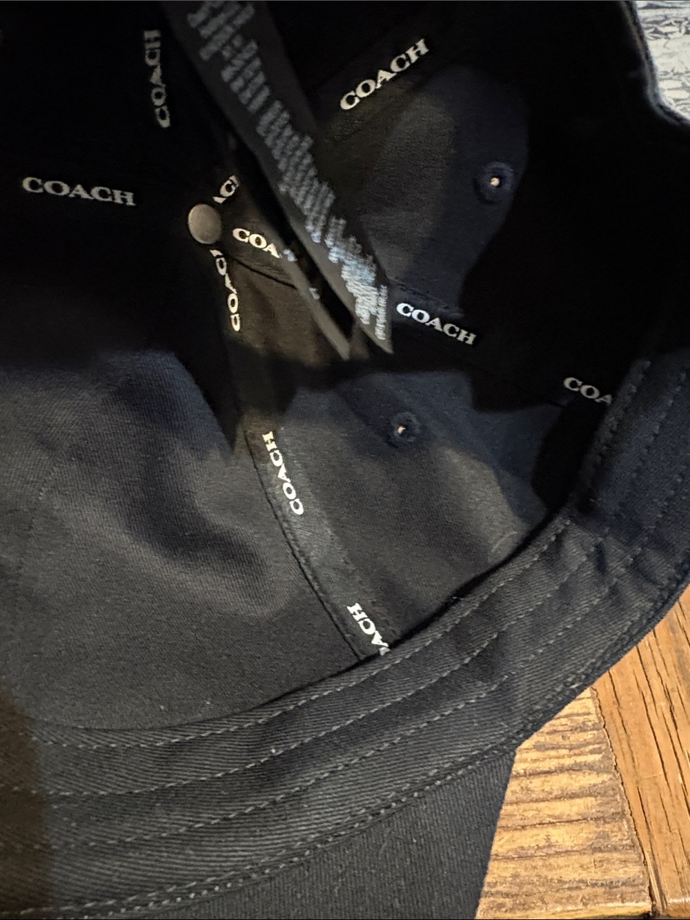 Coach Black Embroidered Logo Baseball Cap - Picture 6 of 8